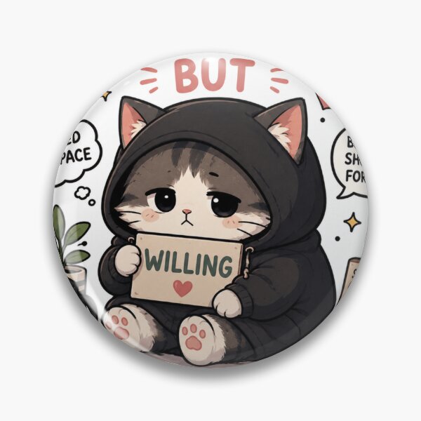 Item preview, Quiet Introvert Caring Kitty Sticker  designed and sold by Designertanya.