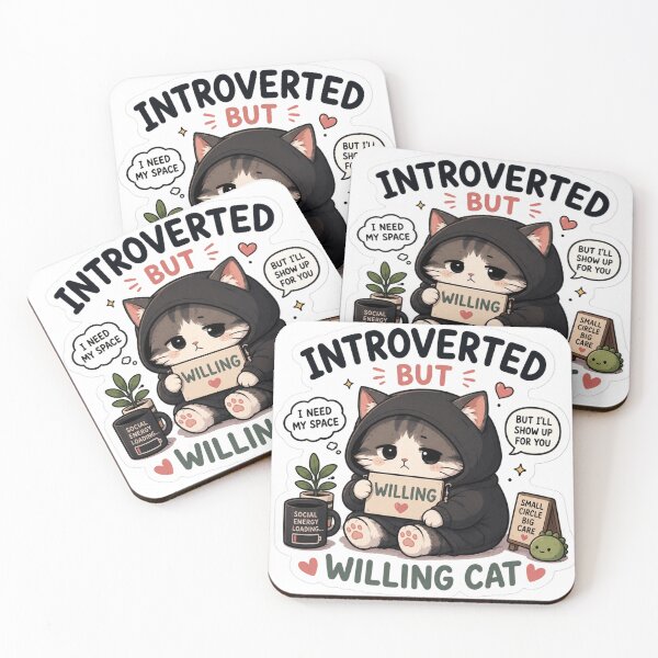 Item preview, Quiet Introvert Caring Kitty Sticker  designed and sold by Designertanya.