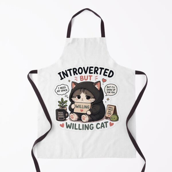 Item preview, Quiet Introvert Caring Kitty Sticker designed and sold by Designertanya.