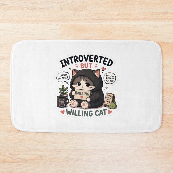 Item preview, Quiet Introvert Caring Kitty Sticker  designed and sold by Designertanya.