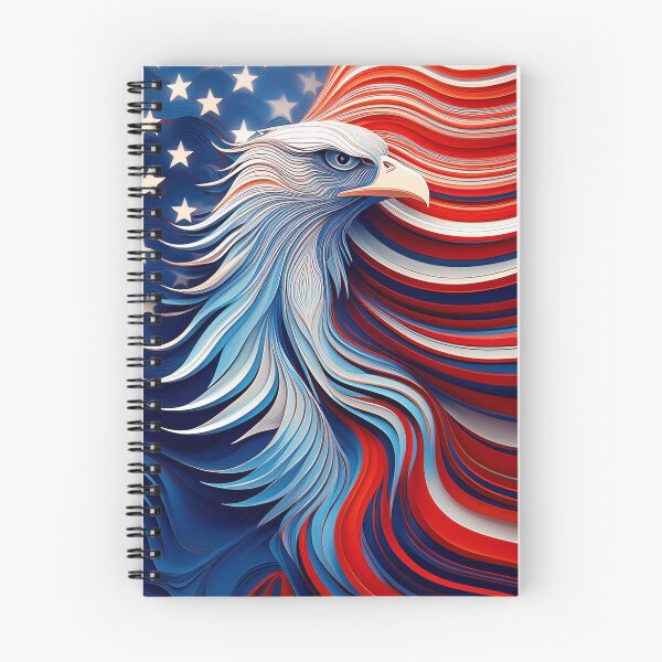 Item preview, Patriotic Bald Eagle - American Flag Art designed and sold by Outlet Raloel.