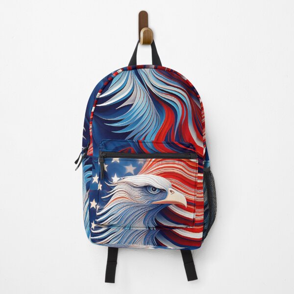 Item preview, Patriotic Bald Eagle - American Flag Art designed and sold by Outlet Raloel.