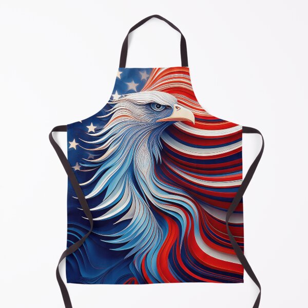 Item preview, Patriotic Bald Eagle - American Flag Art designed and sold by Outlet Raloel.