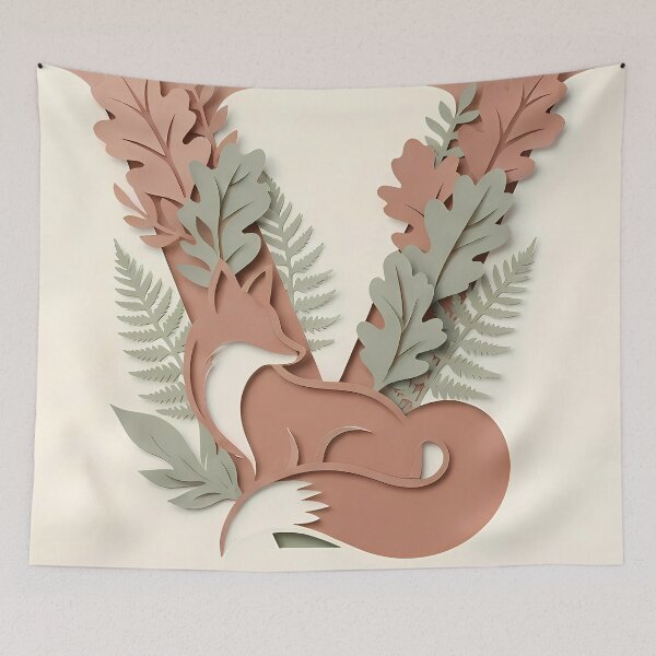 Item preview, The Vixen’s Haven - Botanical Papercut | Verdia Collection designed and sold by Verdiami.
