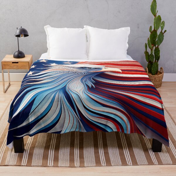 Item preview, Patriotic Bald Eagle - American Flag Art designed and sold by Outlet Raloel.