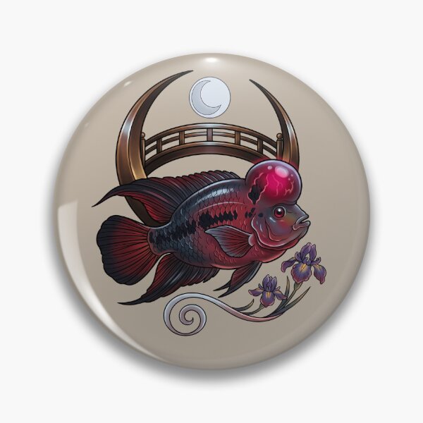 Item preview, Autumn Moon Bridge Flowerhorn Cichlid designed and sold by MythicCotton.