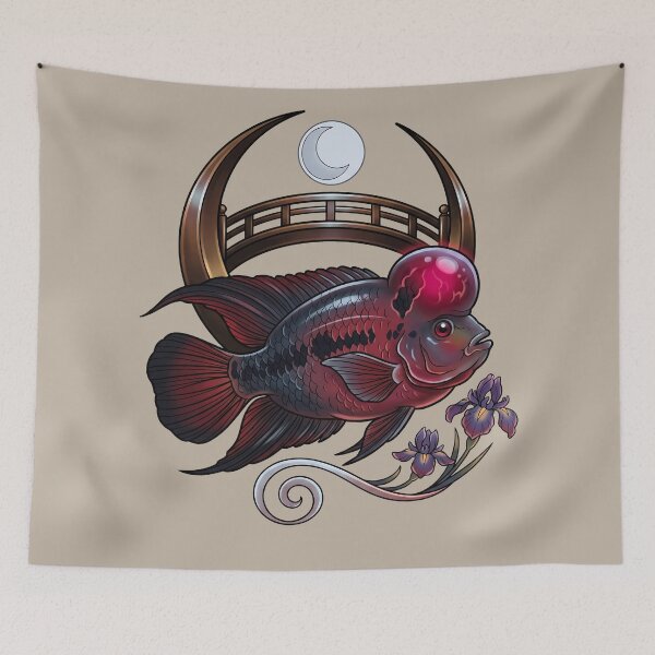 Item preview, Autumn Moon Bridge Flowerhorn Cichlid designed and sold by MythicCotton.