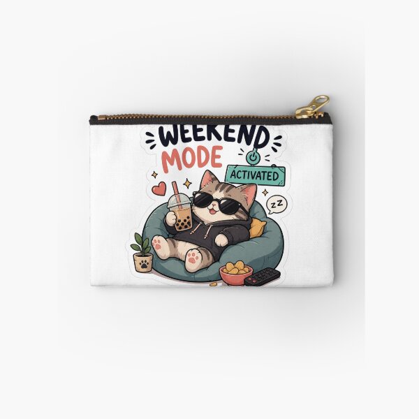 Item preview, Weekend Chill Cat Mode Sticker  designed and sold by Designertanya.
