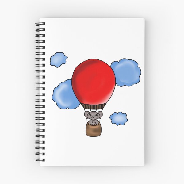 Artikelvorschau, Elefant fliegt in einem Heißluftballon entworfen und verkauft von Sartoris Art.