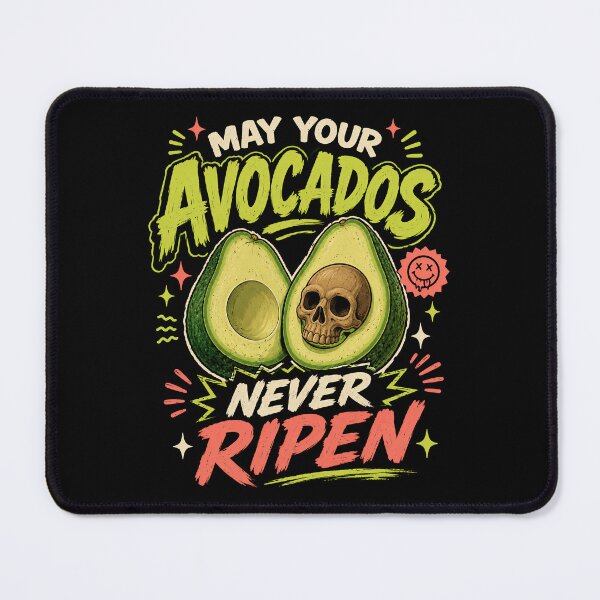 Item preview, May Your Avocados Never Ripen Dark Food Humor designed and sold by Victor Shadehorn.