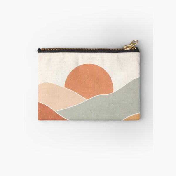 Item preview, Mid-Century Modern Retro Mountain Sun Landscape Art Print designed and sold by SoftSpaceDesign.