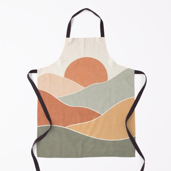 Item preview, Mid-Century Modern Retro Mountain Sun Landscape Art Print designed and sold by SoftSpaceDesign.