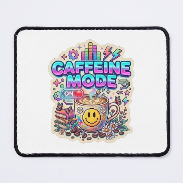 Item preview, Caffeine Mode ON Coffee T-Shirt | Y2K Typography | Neon Coffee Lover Graphic Tee designed and sold by Faisal Shah.