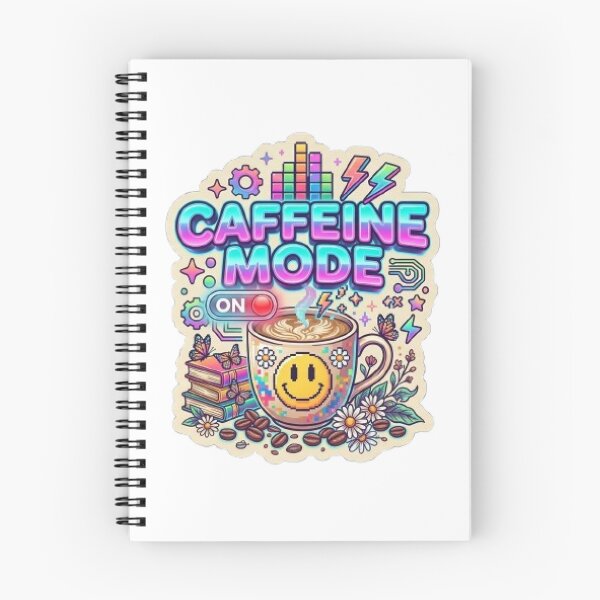 Item preview, Caffeine Mode ON Coffee T-Shirt | Y2K Typography | Neon Coffee Lover Graphic Tee designed and sold by Faisal  Shah.