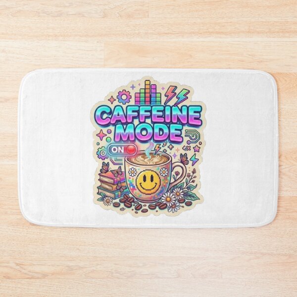 Item preview, Caffeine Mode ON Coffee T-Shirt | Y2K Typography | Neon Coffee Lover Graphic Tee designed and sold by Faisal  Shah.