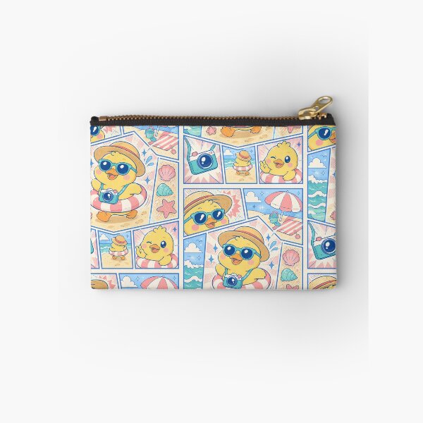 Item preview, Kawaii Beach Tourist Duck Comic Panel designed and sold by Gift Phrase Studio.