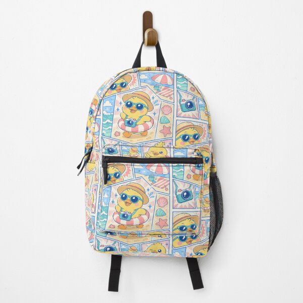 Item preview, Kawaii Beach Tourist Duck Comic Panel designed and sold by Gift Phrase Studio.