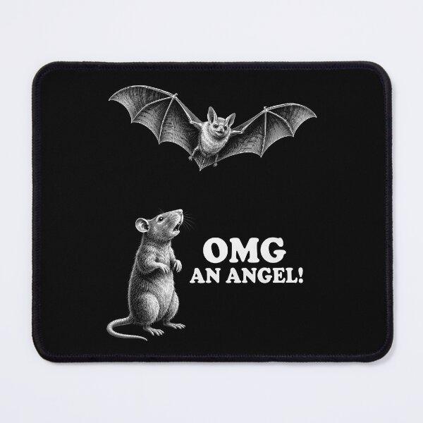 Item preview, OMG An Angel Bat and Rat Humor designed and sold by Victor Shadehorn.