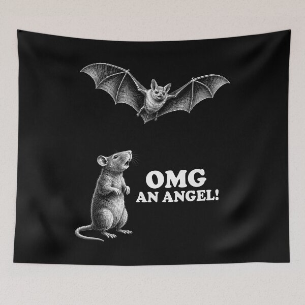 Item preview, OMG An Angel Bat and Rat Humor designed and sold by Victor Shadehorn.