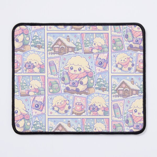 Item preview, Kawaii Snow Cabin Traveler Sheep designed and sold by Magmashup.