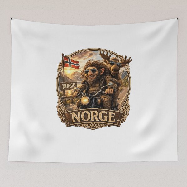 Item preview, Troll and Moose on a Road Tour through Norway designed and sold by Janinevsart.