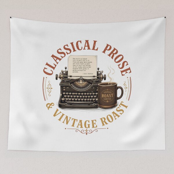 Item preview, Classical Prose Vintage Roast Coffee Bookworm designed and sold by Coffread.
