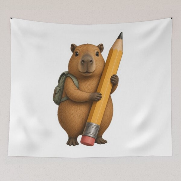 Item preview, Capybara With Giant Pencil designed and sold by Snurly.