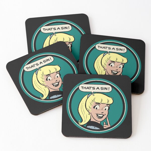 Item preview, That's A Sin Veronica • Cute Blonde Perky Pinup • Comic Pop Art Betty Parody designed and sold by wmxdesign.