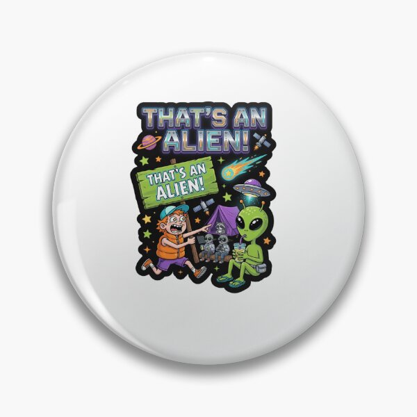 Item preview, That's An Alien Funny Space Sticker designed and sold by Imaginarium of Chaos falcon88 .