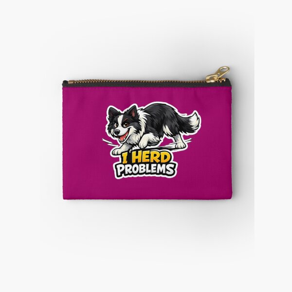Item preview, I Herd Problems Funny Border Collie Dog Sticker designed and sold by lazygum.
