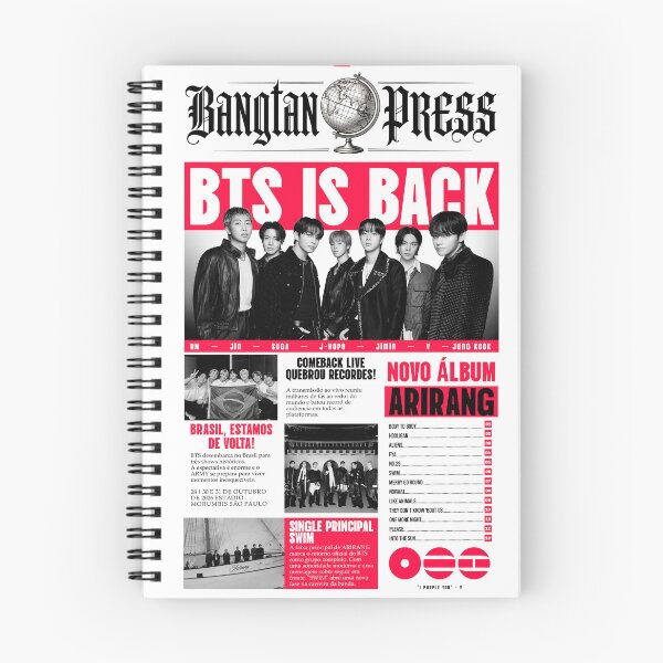 Item preview, BTS Jornal em Português designed and sold by danidesignart.