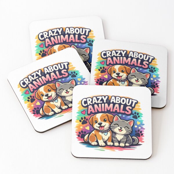 Item preview, Crazy About Animals – Cute Cartoon Dog and Cat Lover Design designed and sold by Cartoon art with a purpose ❤️ Supporting Althea’s friends .