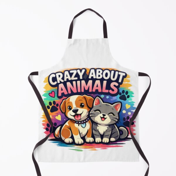 Item preview, Crazy About Animals – Cute Cartoon Dog and Cat Lover Design designed and sold by Cartoon art with a purpose ❤️ Supporting Althea’s friends .