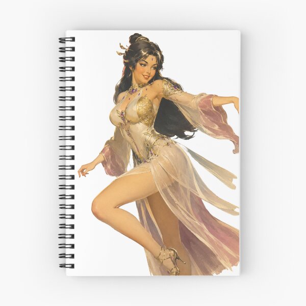 Item preview, Celestial Empress Pin-Up | Original Fantasy Vintage Illustration designed and sold by Cosplayvintage.