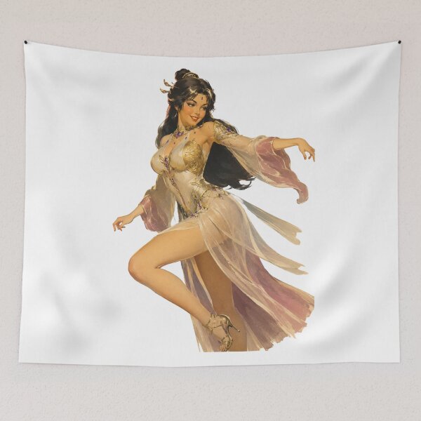Item preview, Celestial Empress Pin-Up | Original Fantasy Vintage Illustration designed and sold by Cosplayvintage.