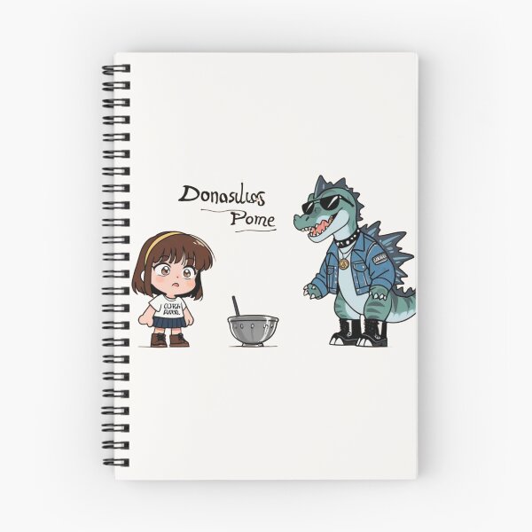Item preview, Cute Chibi Girl and Cool Punk Dinosaur Cartoon Illustration designed and sold by BLUESKY11a.