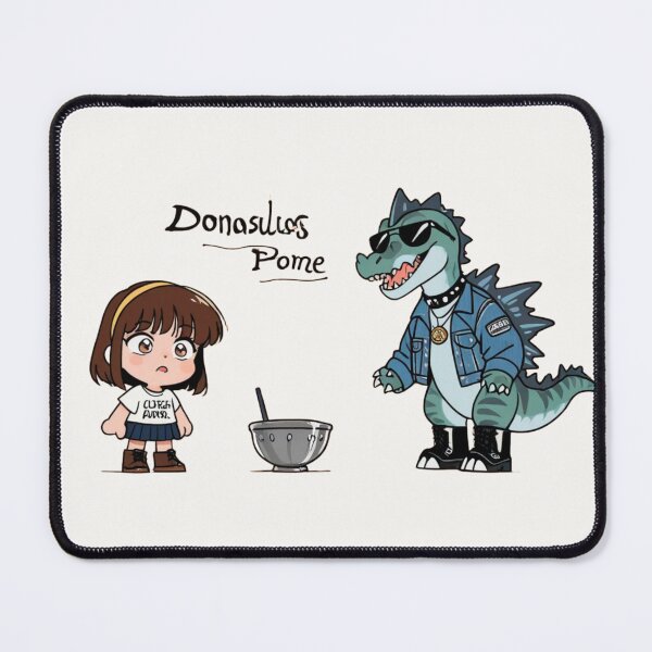 Item preview, Cute Chibi Girl and Cool Punk Dinosaur Cartoon Illustration designed and sold by BLUESKY11a.