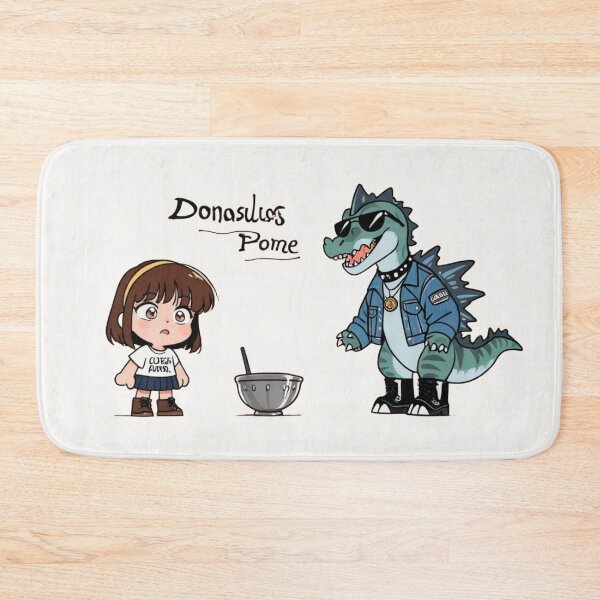 Item preview, Cute Chibi Girl and Cool Punk Dinosaur Cartoon Illustration designed and sold by BLUESKY11a.