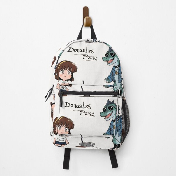 Item preview, Cute Chibi Girl and Cool Punk Dinosaur Cartoon Illustration designed and sold by BLUESKY11a.