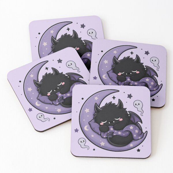 Item preview, Sleeping Cute Demon on Crescent Moon designed and sold by House of Rein.