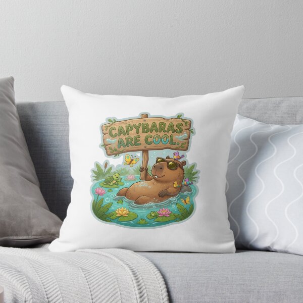 Item preview, Capybaras Are Cool Funny Animal Sticker designed and sold by Imaginarium of Chaos falcon88 .