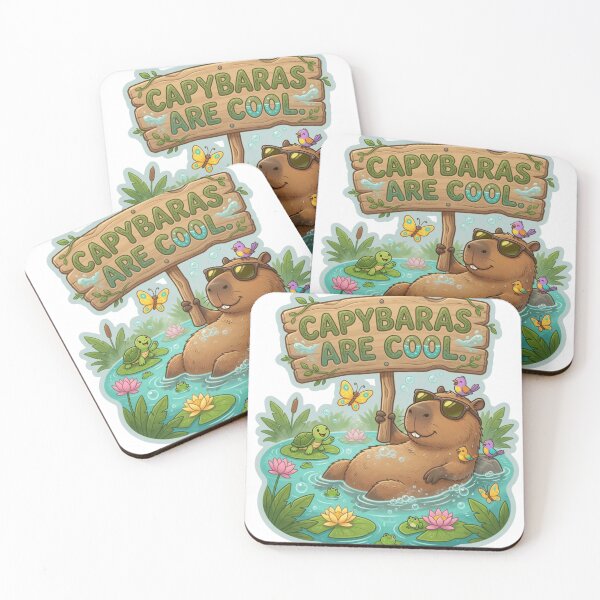 Item preview, Capybaras Are Cool Funny Animal Sticker designed and sold by Imaginarium of Chaos falcon88 .