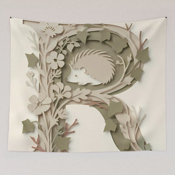Item preview, The Hedgehog’s Retreat - Botanical Papercut | Verdia Collection designed and sold by Verdiami.