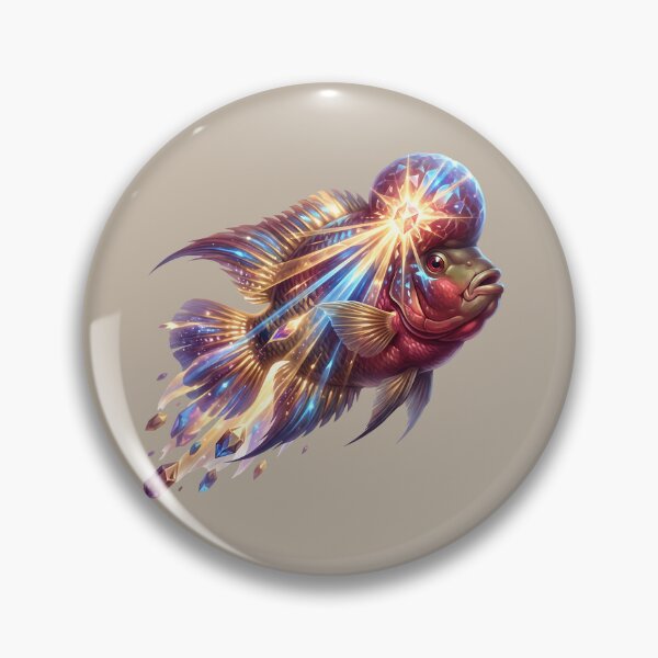 Item preview, Golden Comet Flowerhorn Cichlid Art designed and sold by MythicCotton.
