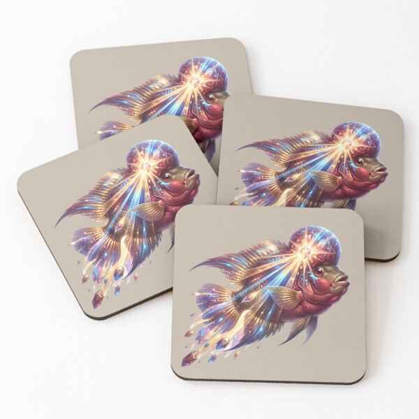 Item preview, Golden Comet Flowerhorn Cichlid Art designed and sold by MythicCotton.