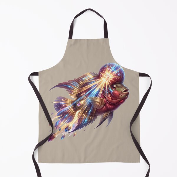 Item preview, Arte del cíclido Flowerhorn Cometa Dorado designed and sold by MythicCotton.