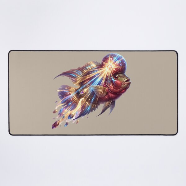 Item preview, Golden Comet Flowerhorn Cichlid Art designed and sold by MythicCotton.