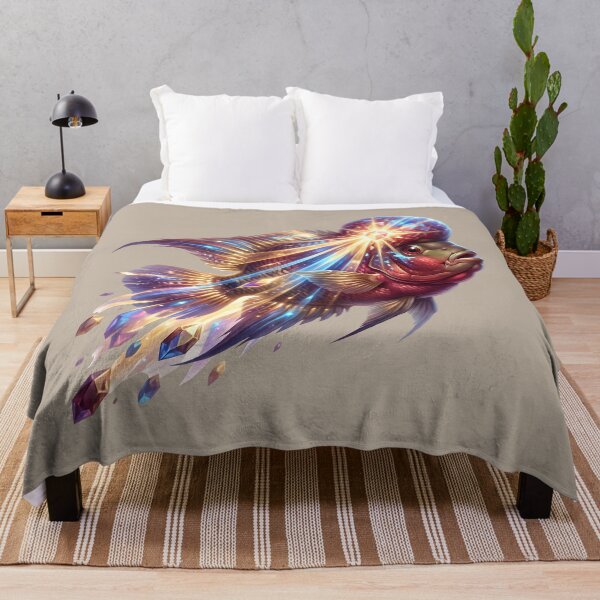 Item preview, Golden Comet Flowerhorn Cichlid Art designed and sold by MythicCotton.
