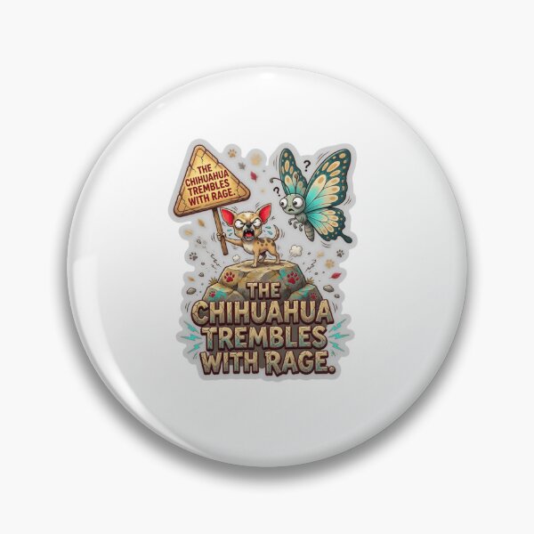 Item preview, The Chihuahua Trembles With Rage Funny Dog Sticker designed and sold by Imaginarium of Chaos falcon88 .