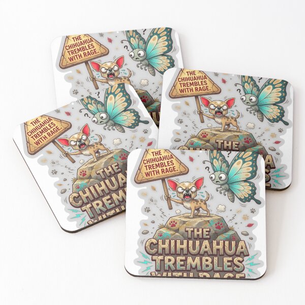Item preview, The Chihuahua Trembles With Rage Funny Dog Sticker designed and sold by Imaginarium of Chaos falcon88 .